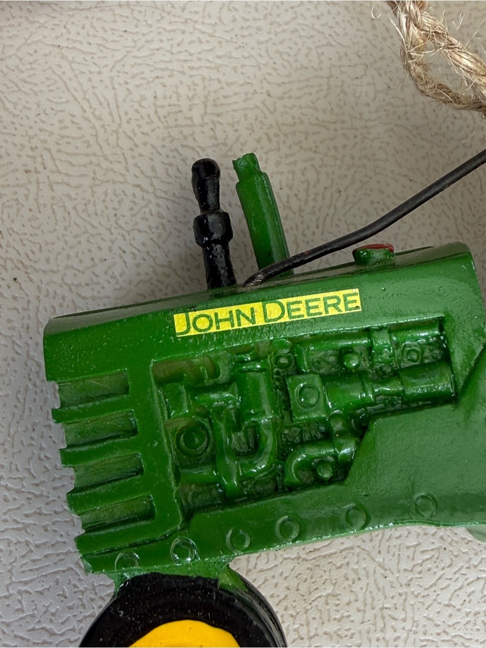 John Deere Green and Yellow Toy Tractor Ornament - Picture 4 of 5